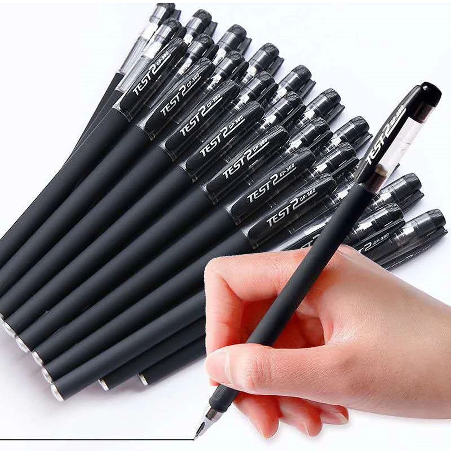 10/20 Pcs/Lot 0.5mm Gel Pens Black Gel Pen Set Pens For Writing Students Exams Office School Supplies Children's Study Gifts New