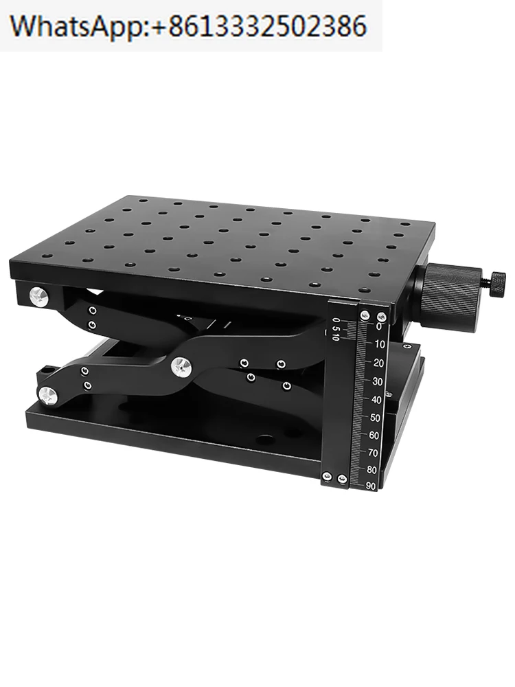 Z-axis scissor type manual lifting platform optics of large-stroke and large-load lifting platform