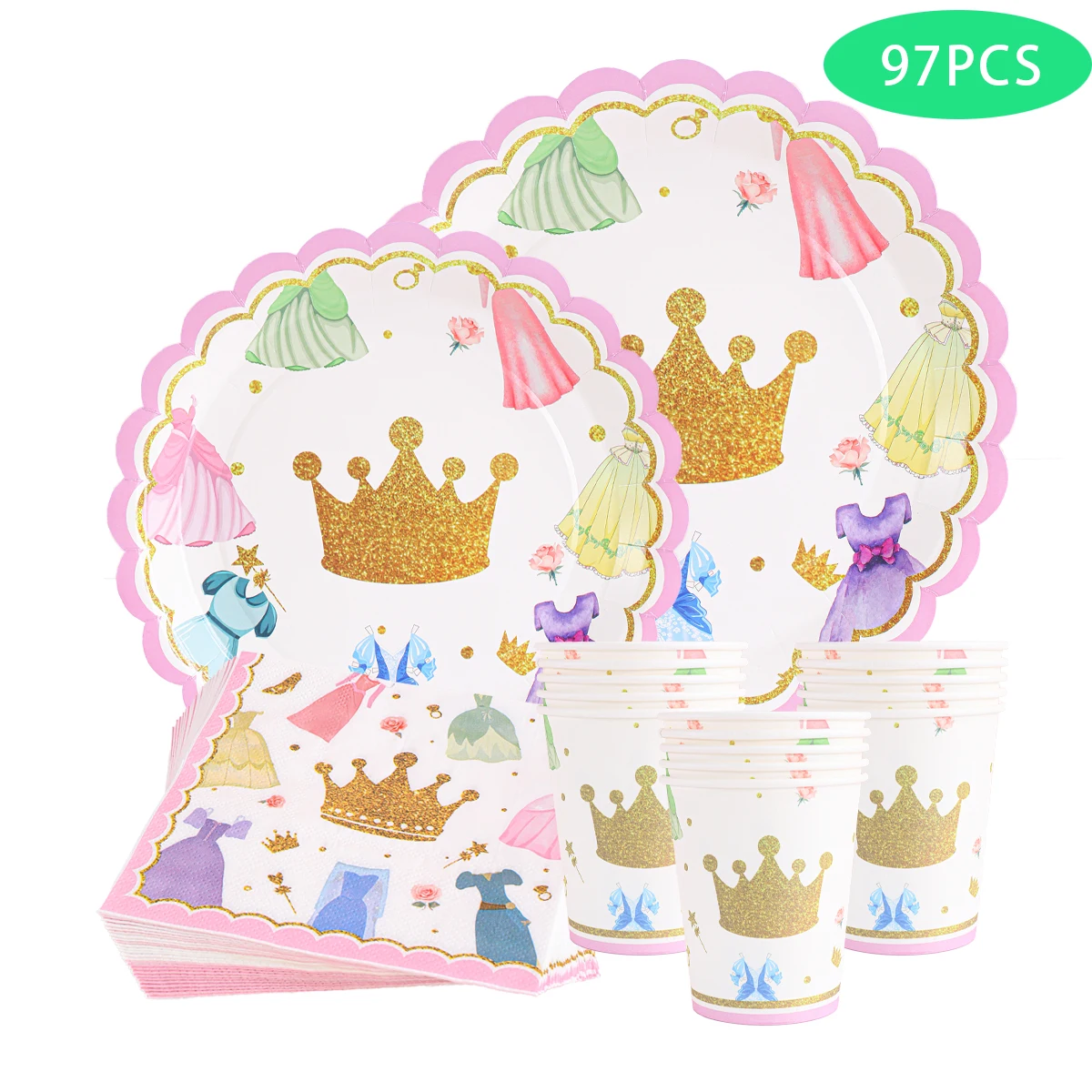 Wedding Ceremony Supply - Набор одноразовой посуды из 97 предметов