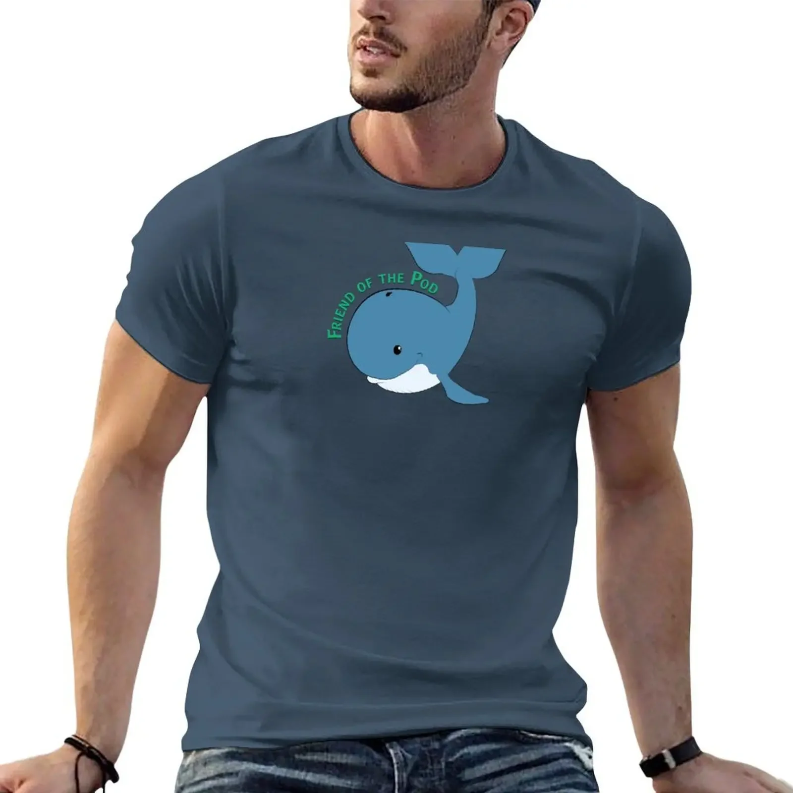 Friend of the Pod T-shirt heavyweights summer clothes korean fashion plain white t shirts men