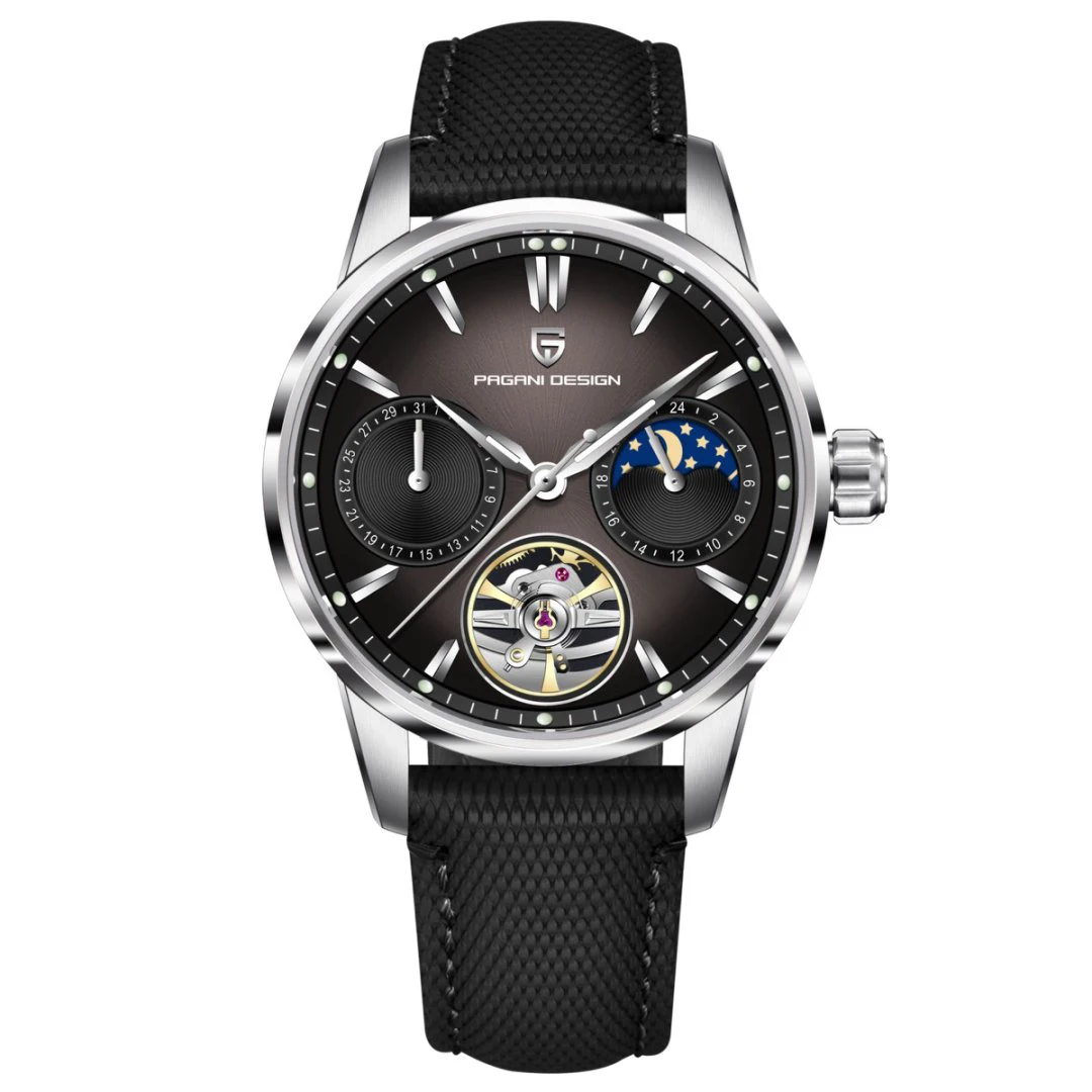 Men's Automatic Mechanical Watch with Moon Phase