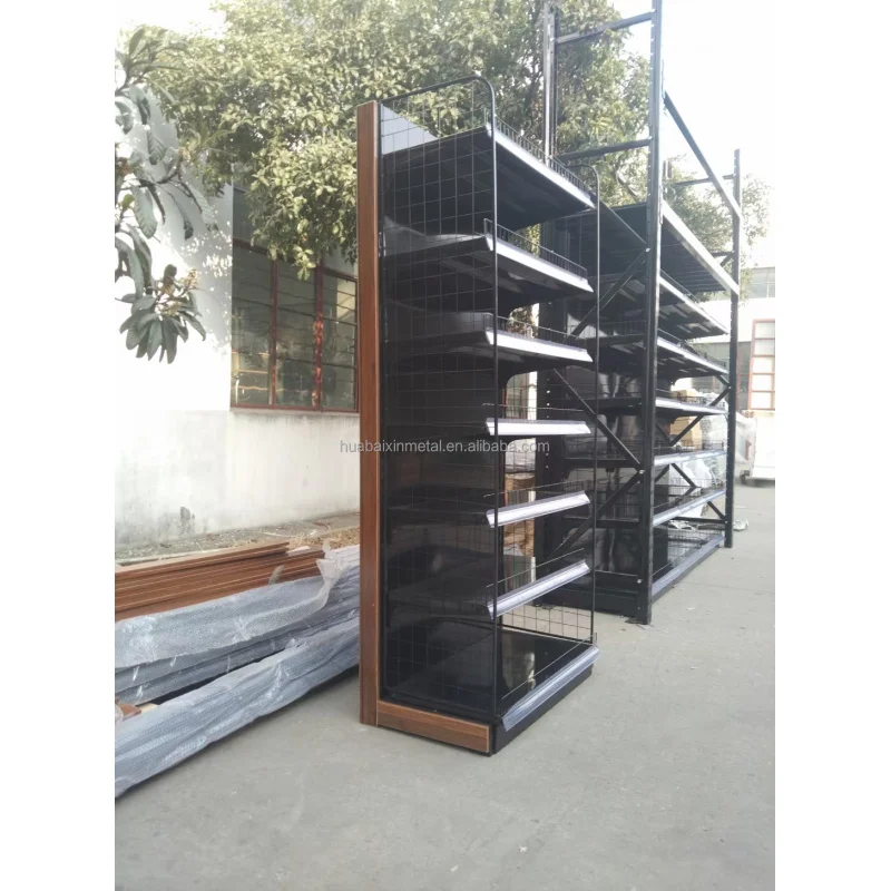 倉庫風スーパーマーケット陳列棚、割引商品陳列、高品質倉庫用品