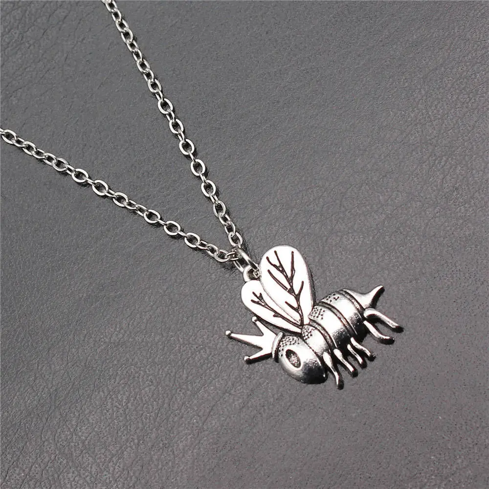 Sejuani Dragonfly Bee Bag Charm Necklace Women Vintage Jewelry Cute 43cm Chain Length