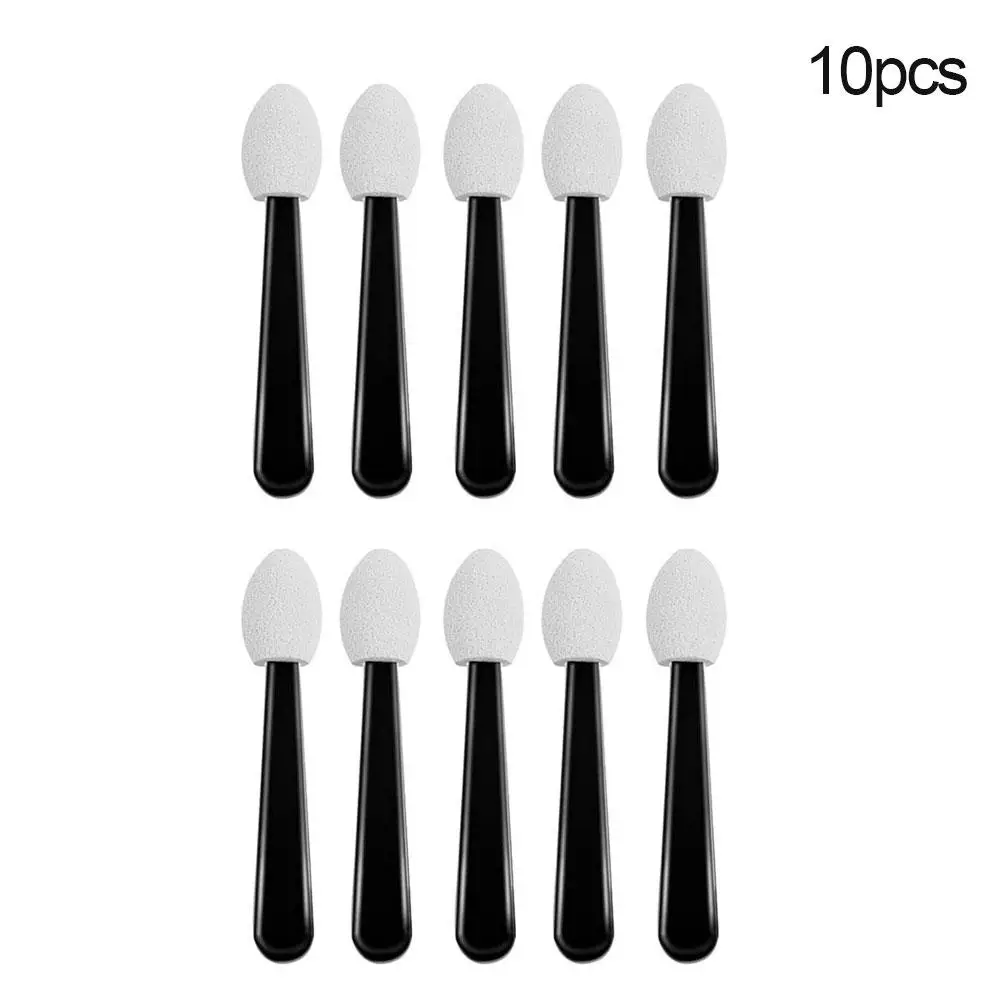 แปรงอายแชโดว์แบบหัวเดียว ด้ามสั้น ใช้ซ้ำได้ แปรงแต่งหน้าแบบฟองน้ำสองด้าน แปรงแต่งหน้าแบบฟองน้ำสำหรับทาอายแชโดว์