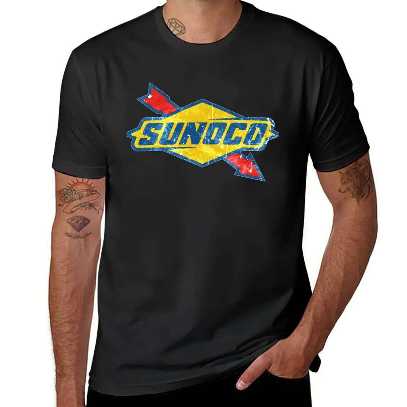 

Sunoco Vintage Oil Essential T-Shirt man clothes anime stuff tops sublime heavyweight t shirts for men