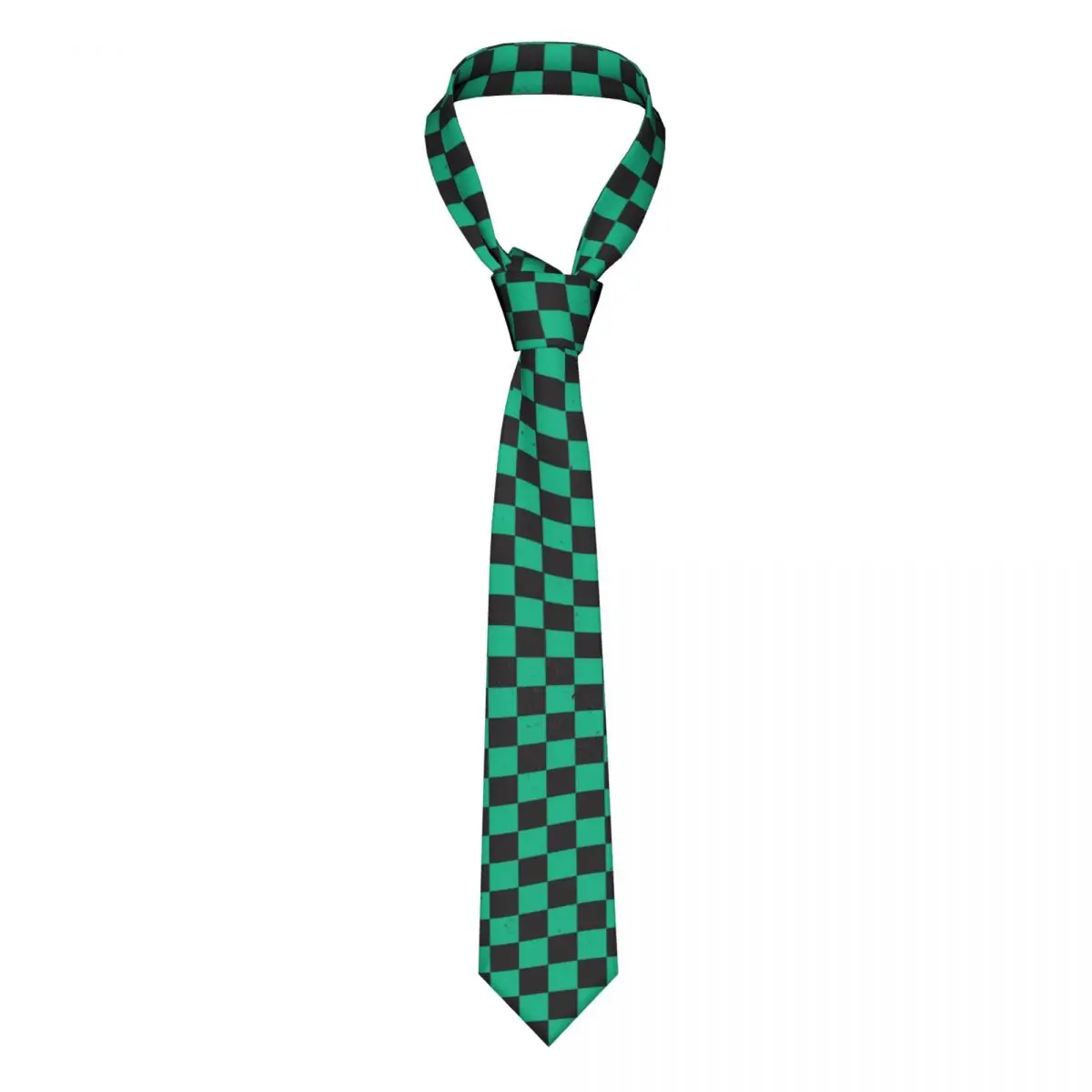 

Mustard Black Green Checkerboard Pattern Men Women Necktie Silk Polyester 8 cm Wide Neck Tie for Mens Daily Wear Gravatas Party