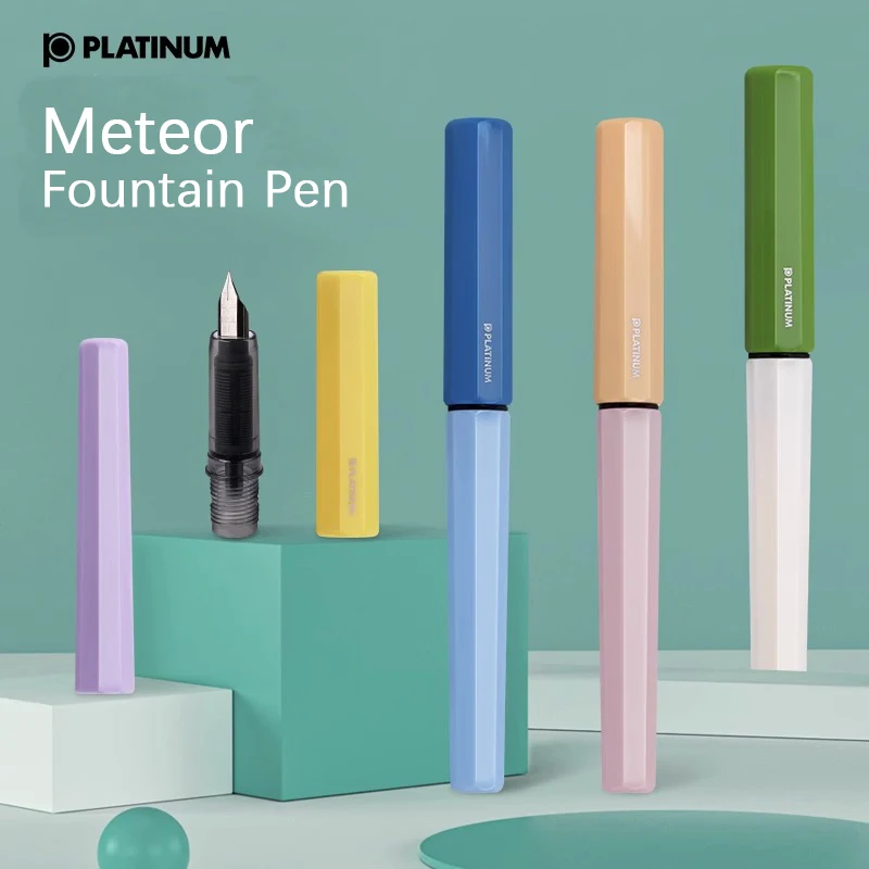 platinum japones pequeno meteor pen makaron cor pratica pen para estudantes lovely girl pq200 01