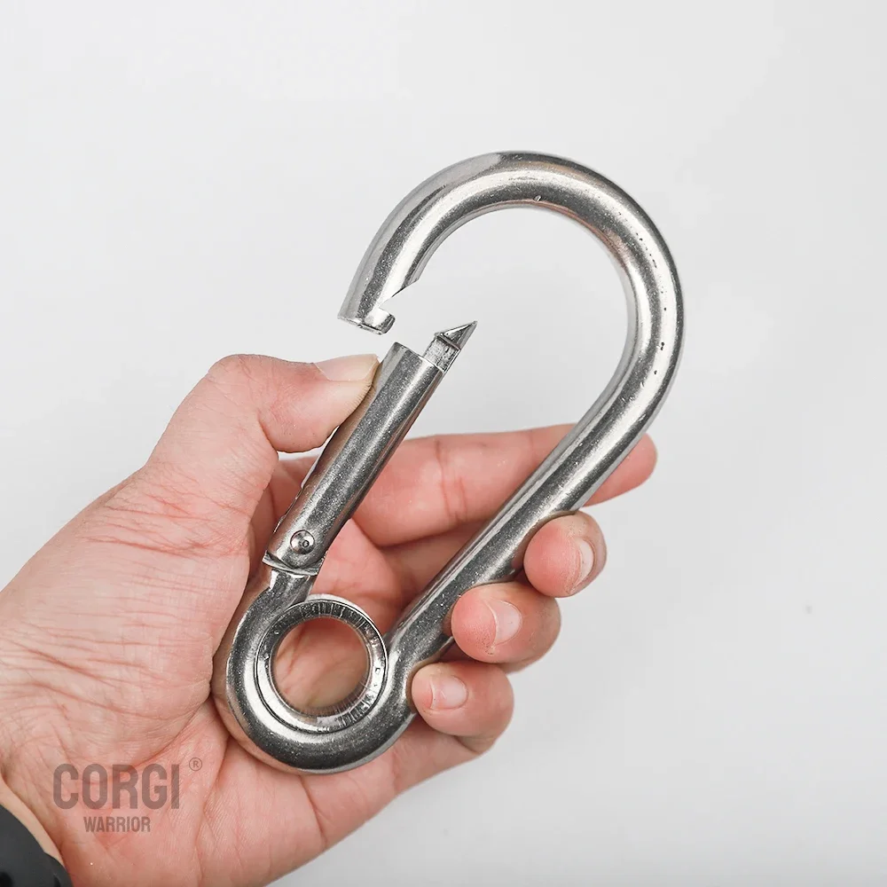 Heavy Duty Thumb Screw Locking Carabiner Clips M4 M5 M6 M7 M8 M9 M10 M11 M12 304 Stainless Steel Caribiniers Spring Snap Hook