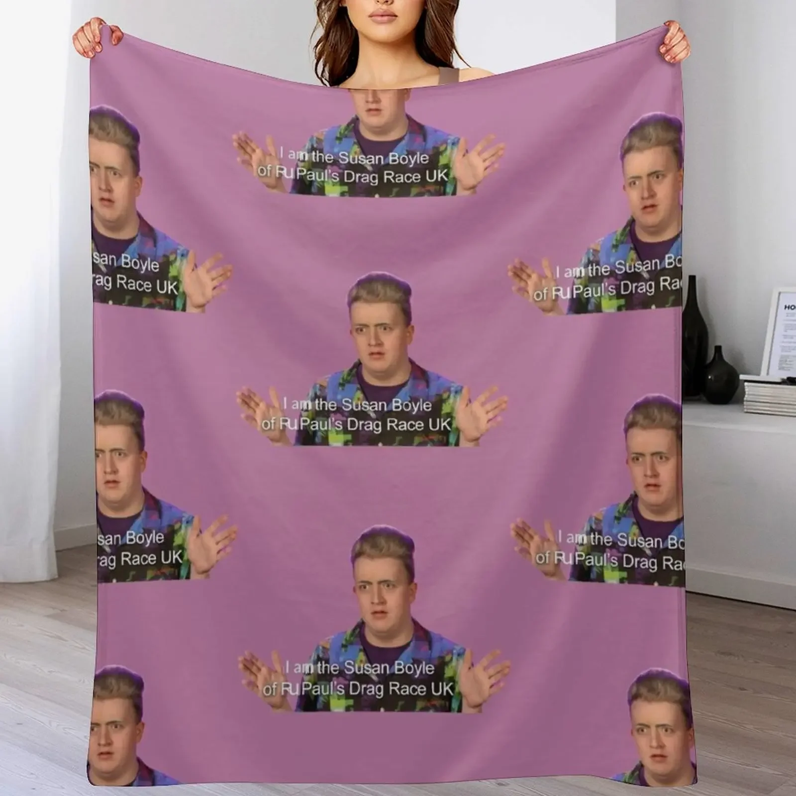 

LAWRENCE CHANEY Drag Race UK Throw Blanket Bed Soft Plush Plaid Beautifuls Comforter Blankets