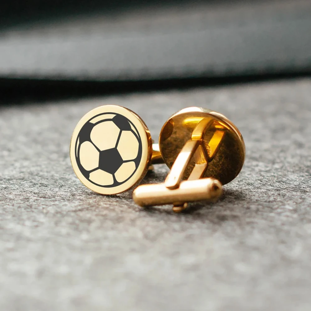 Customized Football Pattern, Carved Cufflinks, Tie Clips, Stainless Steel Cufflinks Wholesale, Customized Athlete Cufflinks