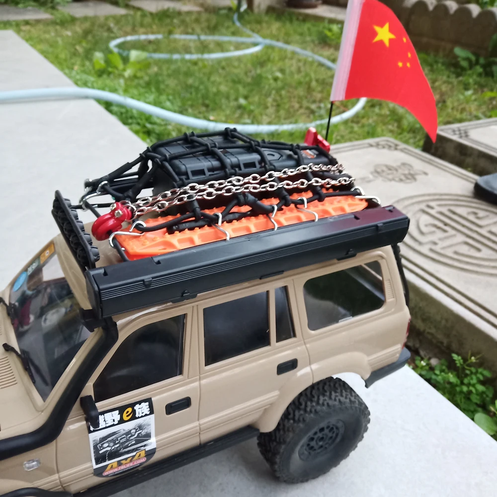 Tenda lateral simulada para teto, cortina de céu, decoração de acampamento para carro crawler 1/10 rc trx4 defender axial scx10 90046 rc4wd d90 jeep