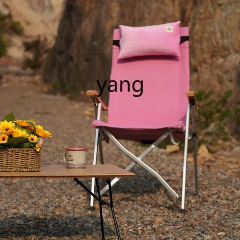 

LTT Adjustable Sea Dog Portable Chair High Back Camping Folding Recliner Camping ir Pink New