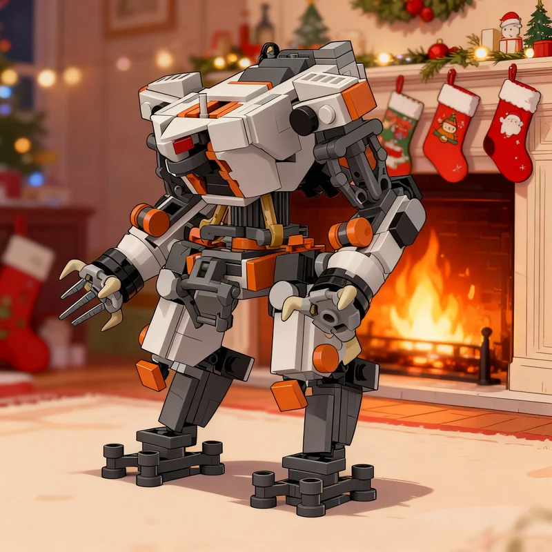 

286 деталей MOC: Модель «Рейпер» из Titanfall 2, конструктор, архитектурные игрушки, креативные идеи, рождественские подарки, развивающие кубики для детей