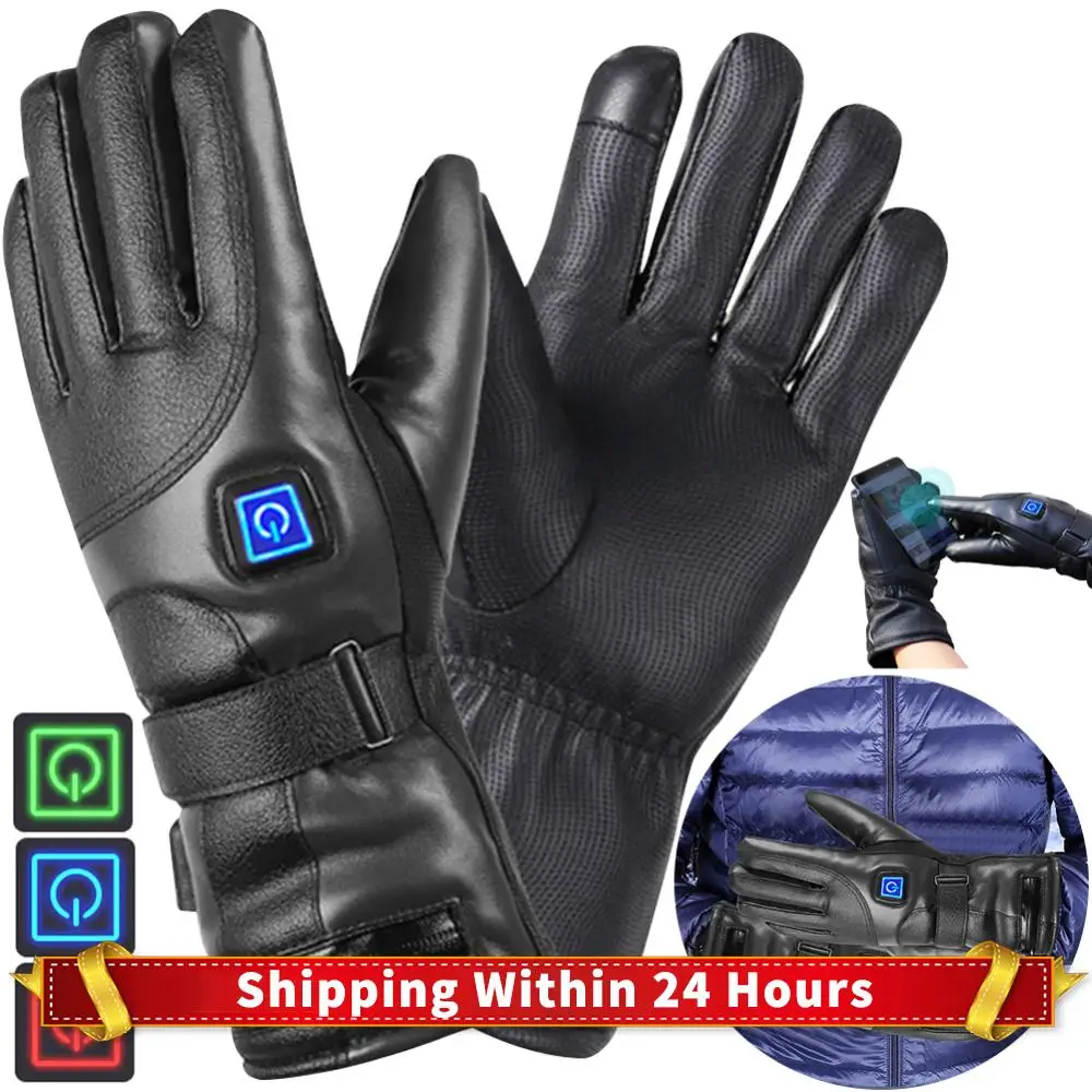 

Rechargeable Heated Gloves 3 Temperature Levels Waterproof Electric Winter Gloves Hand Warmer for Outdoor Cycling Skiing Hiking