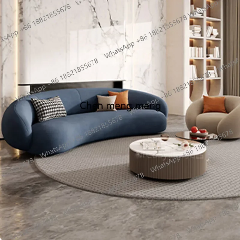 

New arrive Designer Curved Living Room Sofas Pouf Armchair Couch Designer Living Room Sofas Modern Minimalist Muebles Trendy Fur