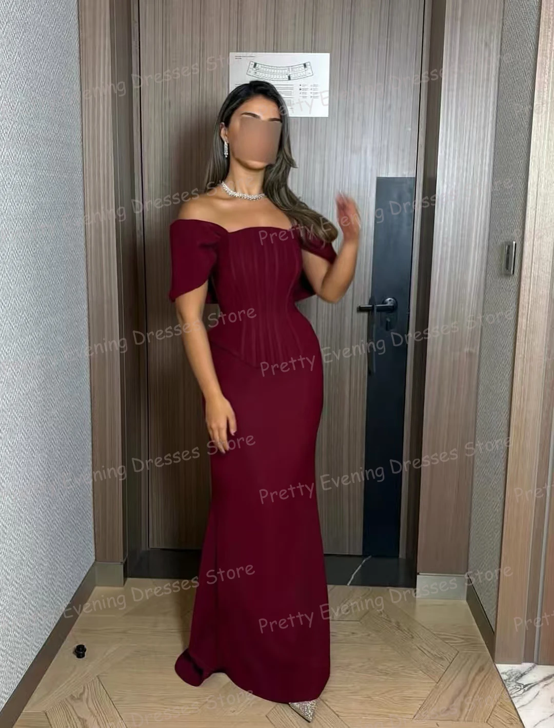 

Simple Off Shoulder Evening Dresses Mermaid Woman Sleeveless Prom Gowns 2026 Customized Vestidos De Novia فساتين سهرة