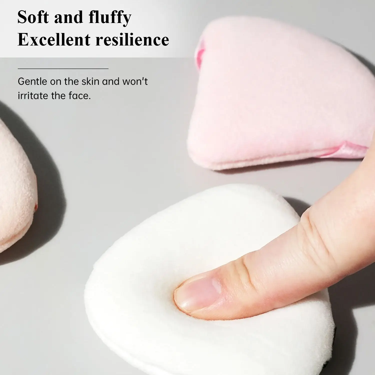 4piece Powder Puff Face Soft Triangle Makeup Puff Velour Makeup Sponge Stocking Stuffers for Loose Powder