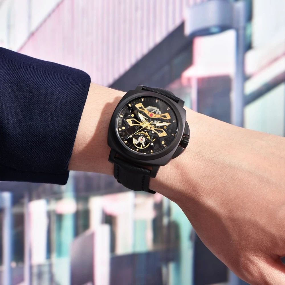 PAGANI DESIGN NEW YS017 Men's Hollow Automatic Mechanical Watch Creative Dial Tourbillon   Waterproof luminous Wristwatches
