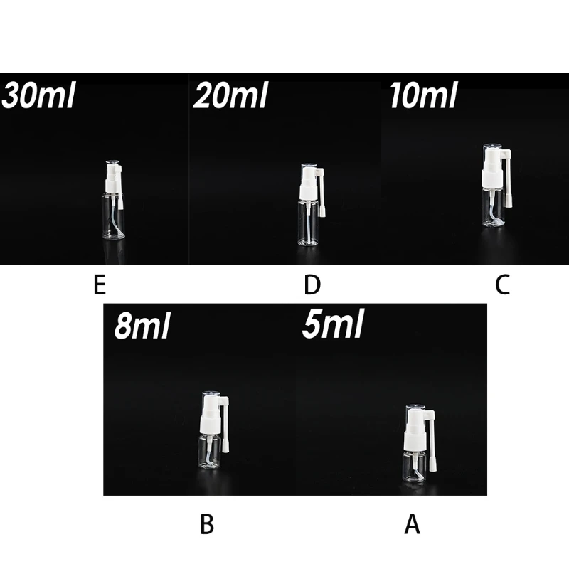 10Pcs 5/8/10/20/30ml Clear 360 Degree Roatation Empty Bottle Reflillable Nasal Atomizer Elephant Nose Sprayer Dropship