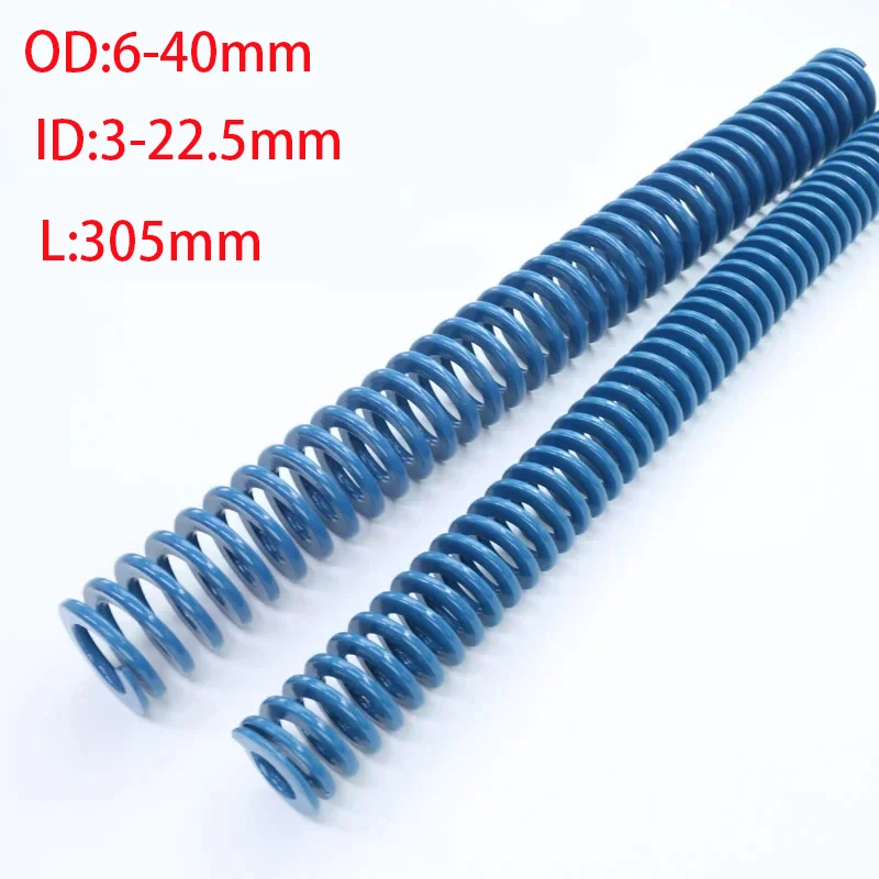 1pcs Mold Spring Wear-Resistant  American Standard Blue Spring 65 Manganese Spring Durable Outside Diameter 6-40mm Length 305mm