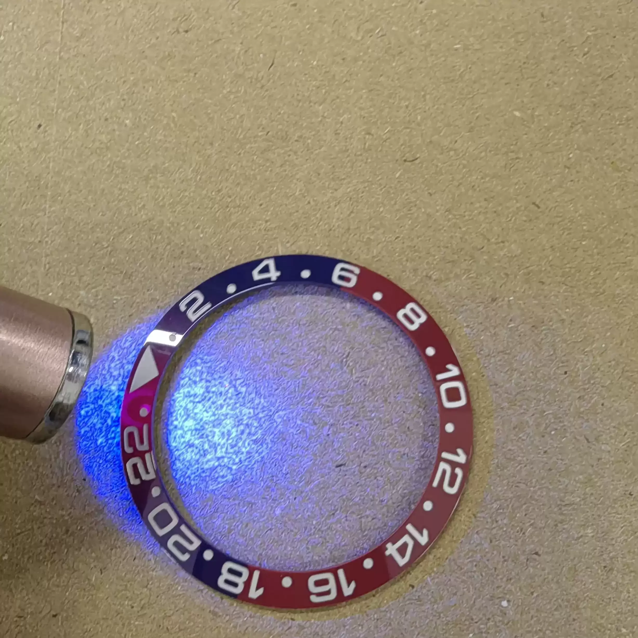 Suitable for Greenwich m126710 Cola ceramic ring, graduated red and blue color-changing V3 indicator ring accessories