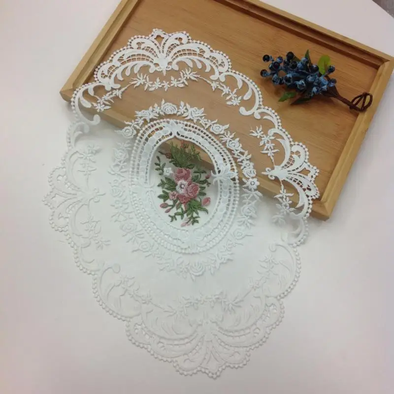 

European Dining Table Embroidery Craft Placemat European Style Lace Insulation Plate Mat Anti-scald Coaster Table Pads