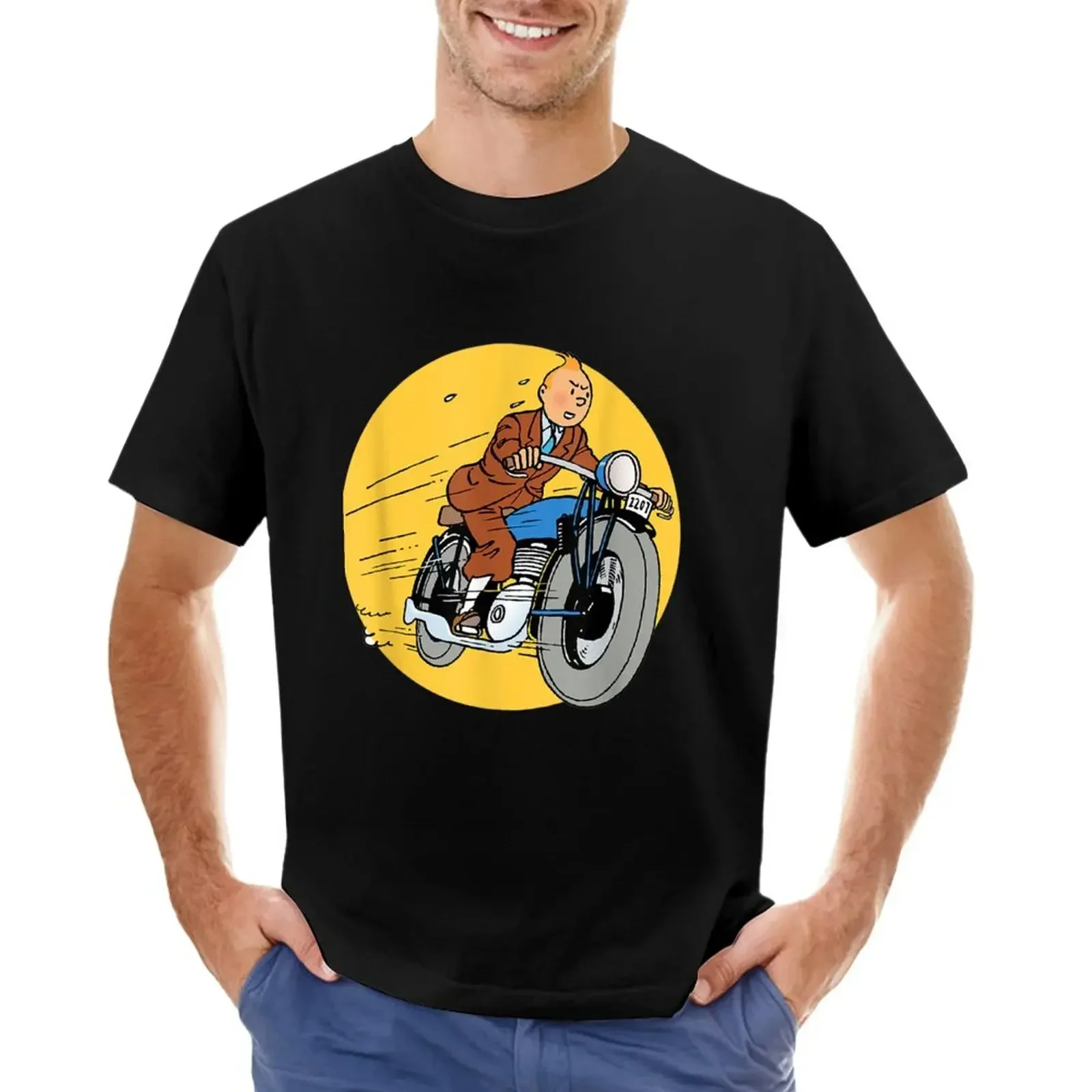 Tin-Tin Adventure T-Shirt man clothes mens t shirts casual stylish manga vintage anime clothing oversized t shirt men clothing.