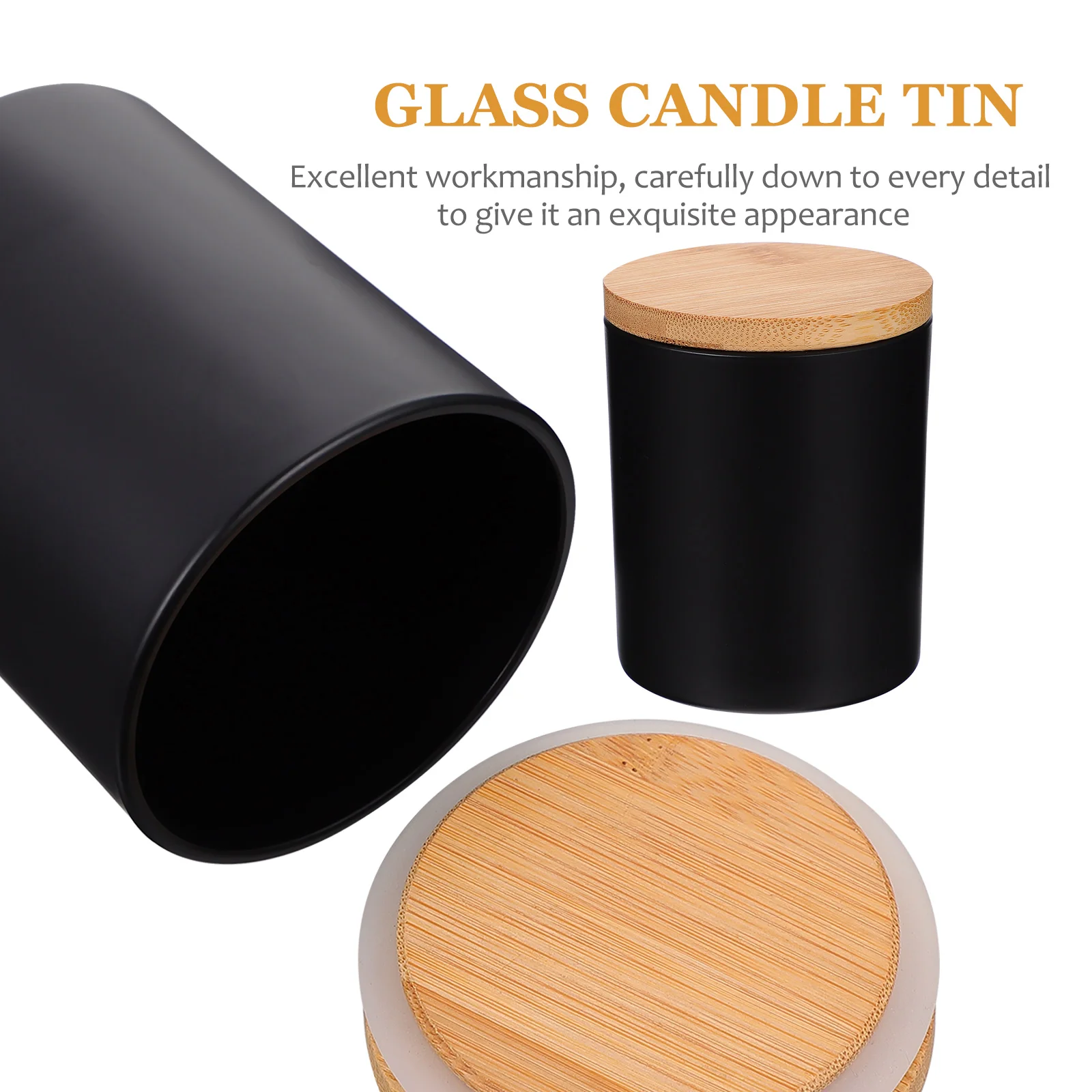 

4 Sets Glass Holder Scented Candles Tins Lids Aromatherapy Making Kit Essential Oil Jar Lantern