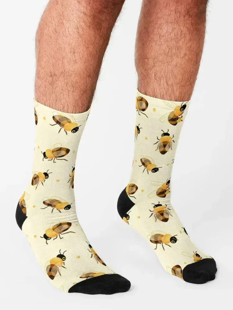 Honey bees Socks cartoon Run Running snow Socks Ladies Men's