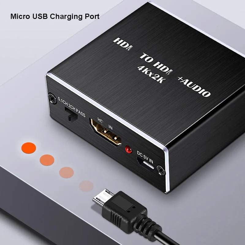 HDMI互換オーディオスプリッター,4K, 2K, 3Dビデオエクストラクター,3.5mmオーディオコンバーター,SPDIF,ステレオ出力アダプター,5.1デコード