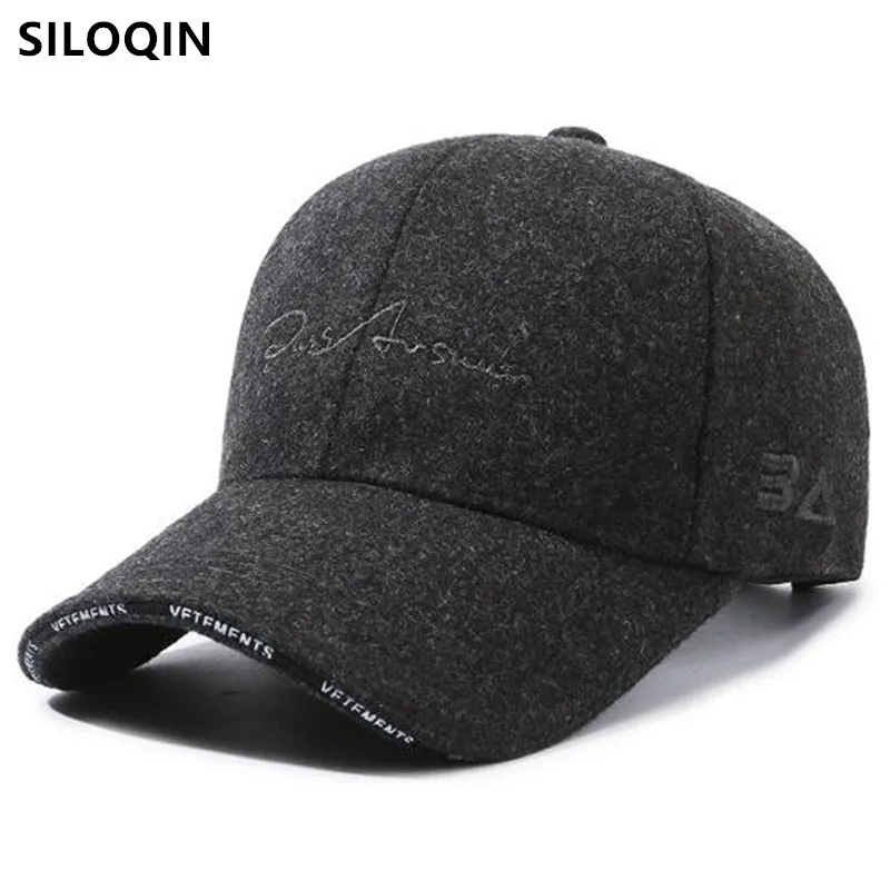 New Winter Thickened Warm Baseball Caps For Men Golf Cap Sports Cap Letter Embroidery Women's Hat Snapback Cap Free Shipping