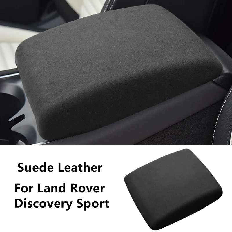 

Suede Leather ABS Car Rear Armrest Box Protective Cover Decorative Sticker For Land Rover Discovery Sport Car Inner Accessories