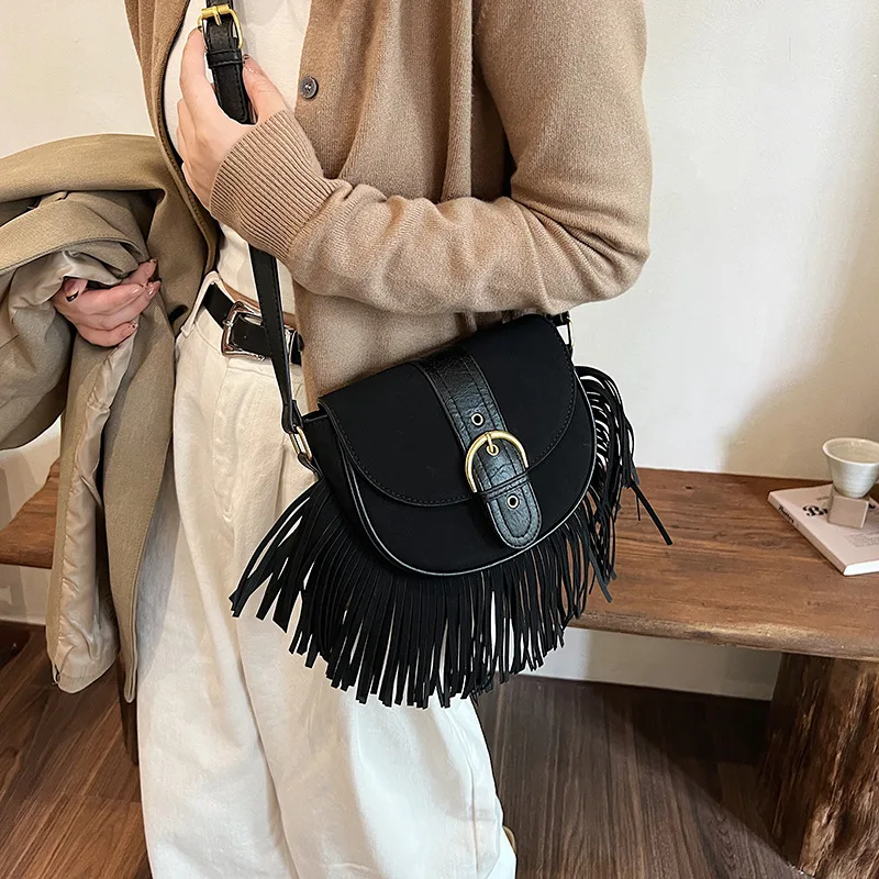 Women'S Bag 2024 Fashionable And Trendy Backpack New Shoulder Bags Color Blocked Belt Buckle Single Shoulder Crossbody Bags