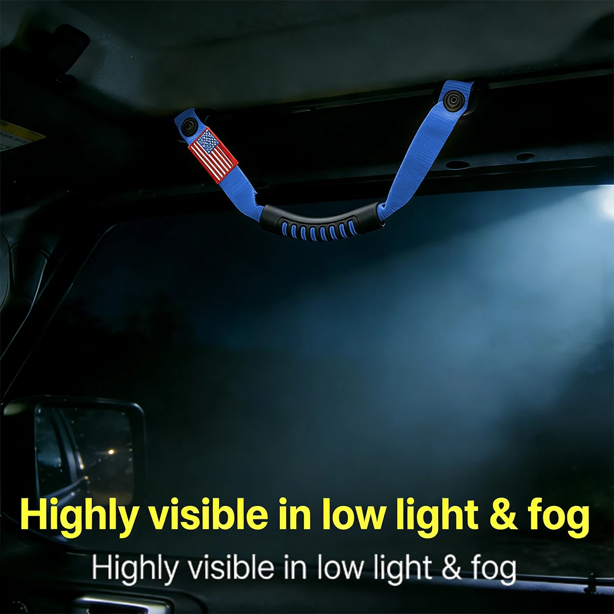 Car Interior Roof Roll Cage Grab Handle Safety Grip Bar Strip for Ford Bronco 2021+ Jeep Wrangler JL JT Gladiator 2024+Accessory