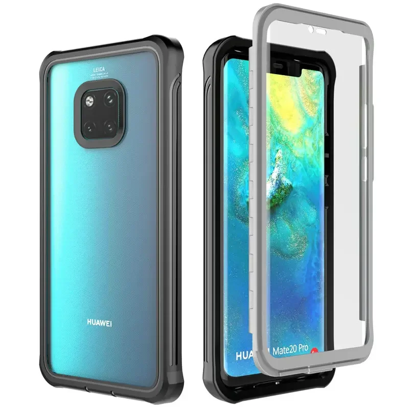 

Mate20 Pro Crystal Case For Huawei Mate 20 Pro Case Clear Back Panel 360 Protection for Huawei Mate 20Pro Cover Funda Shockproof