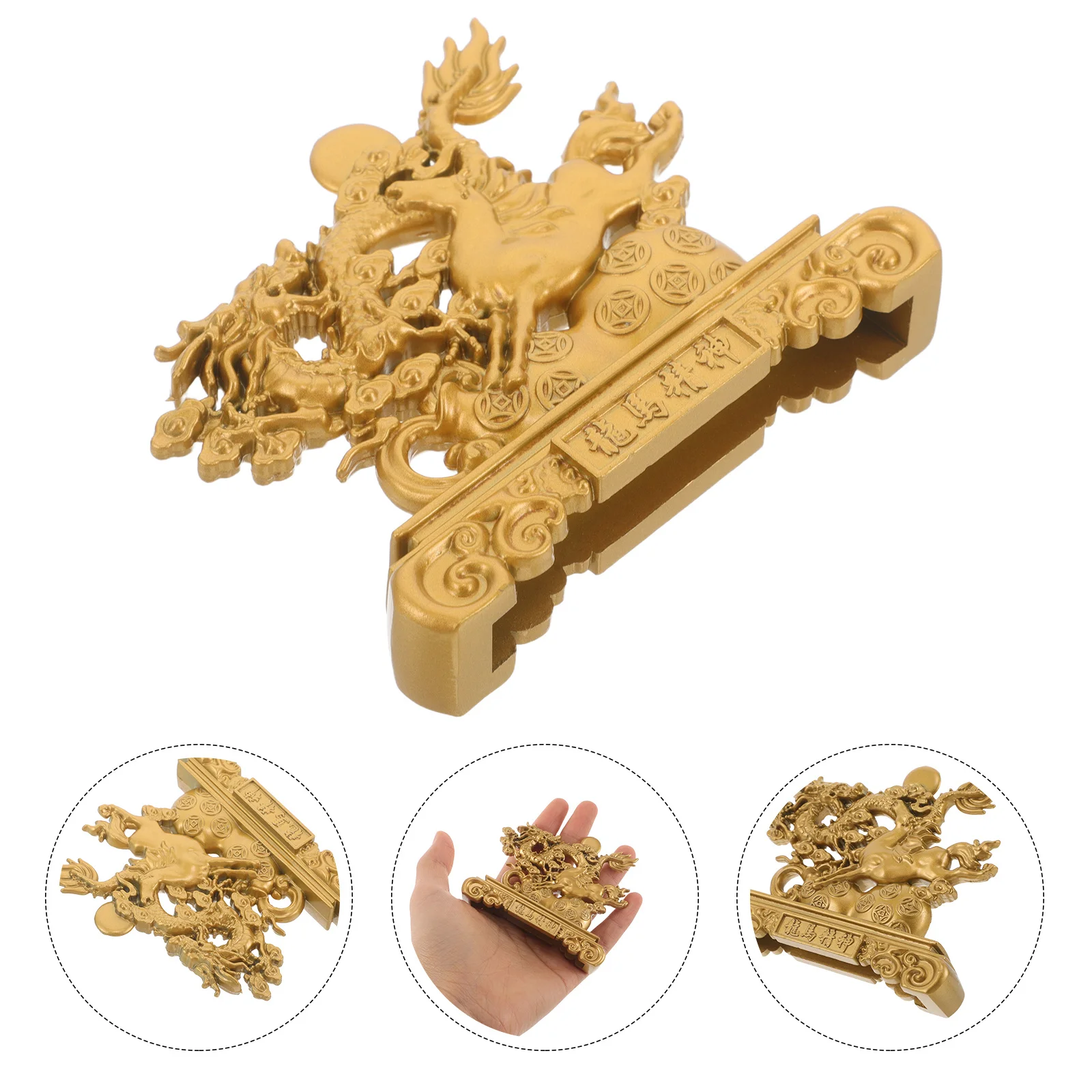 

Standing Horse Fortune Sculpture Chinese New Year Zodiac Decorative Home Office Tabletop Ornament Feng Shui Wealth Blessing