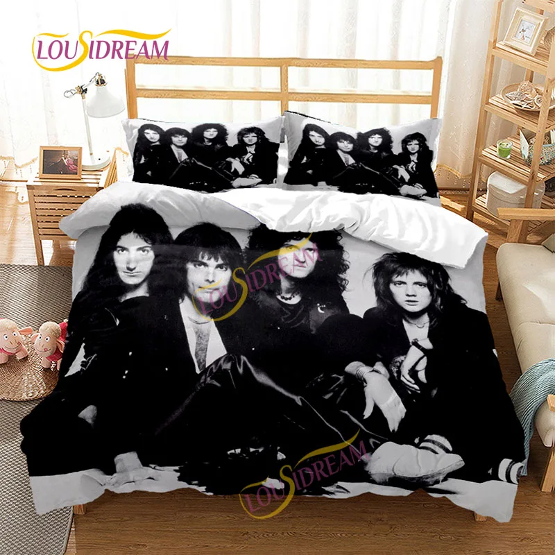 Freddie Mercury Bedding Set duvet set Set Queen Band Bedding Digital Printed Bed Linen Large size fashion design sheets