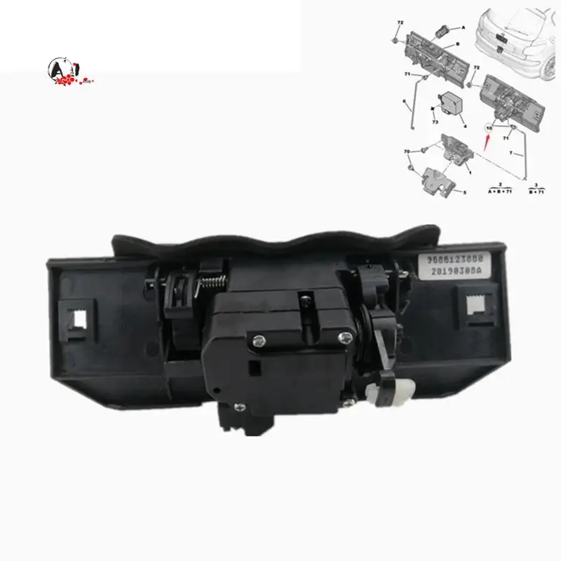 

A10E-Tailgate Opening Panel Tailgate Handle Switch Black Tailgate Handle Switch Auto For 206 207 8726Q0 8726Z6