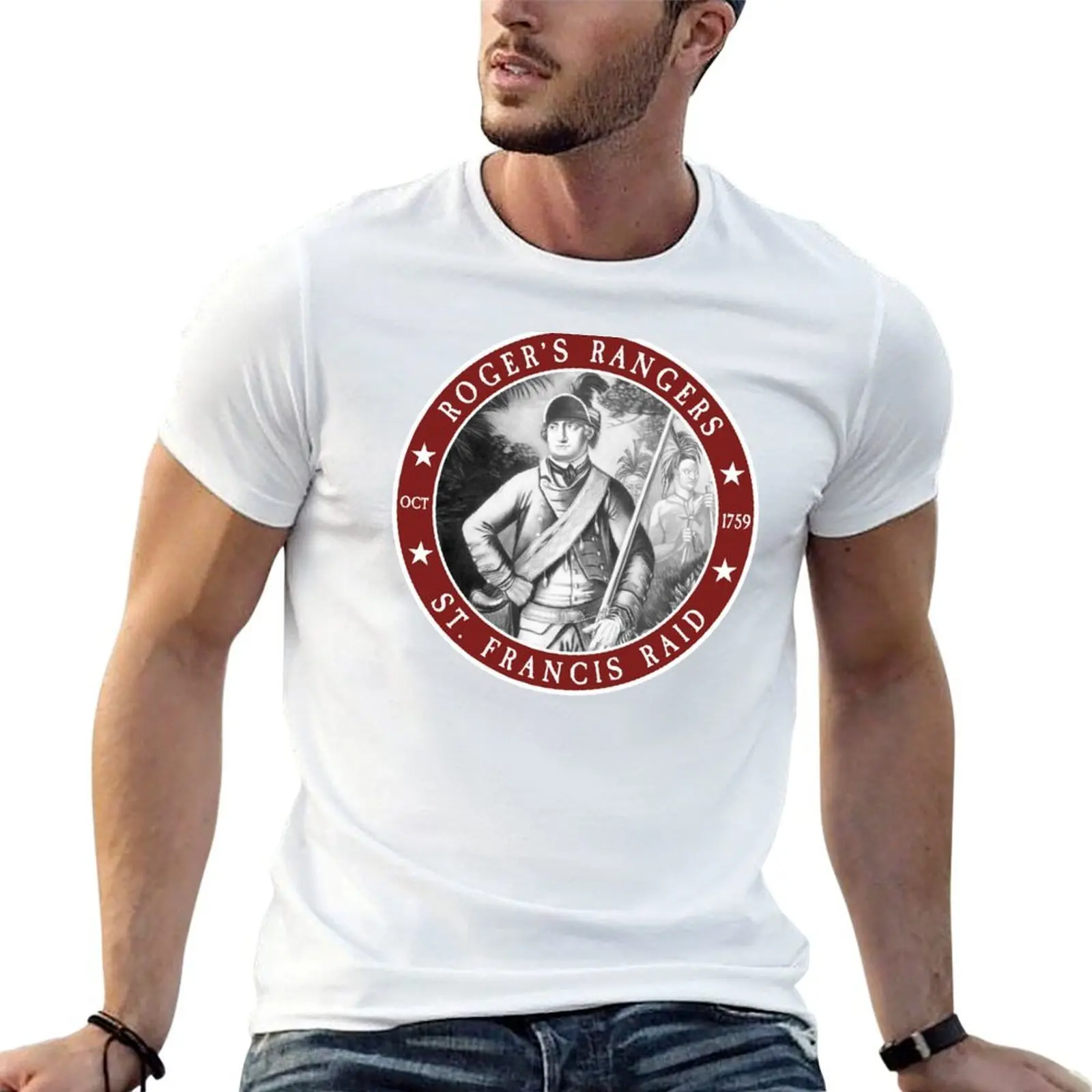 

Roger's Rangers St. Francis Raid T-Shirt man t shirt designer t shirts for man pack cotton T-Shirt