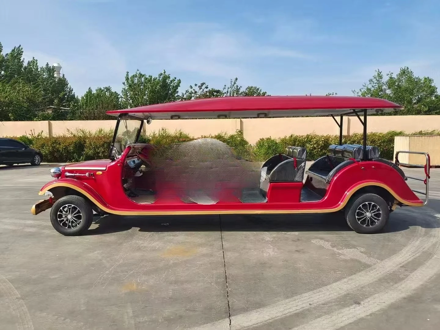 8 12 Seats Battery Powered Tourist Sightseeing Antique Classic Shuttle Electric Car