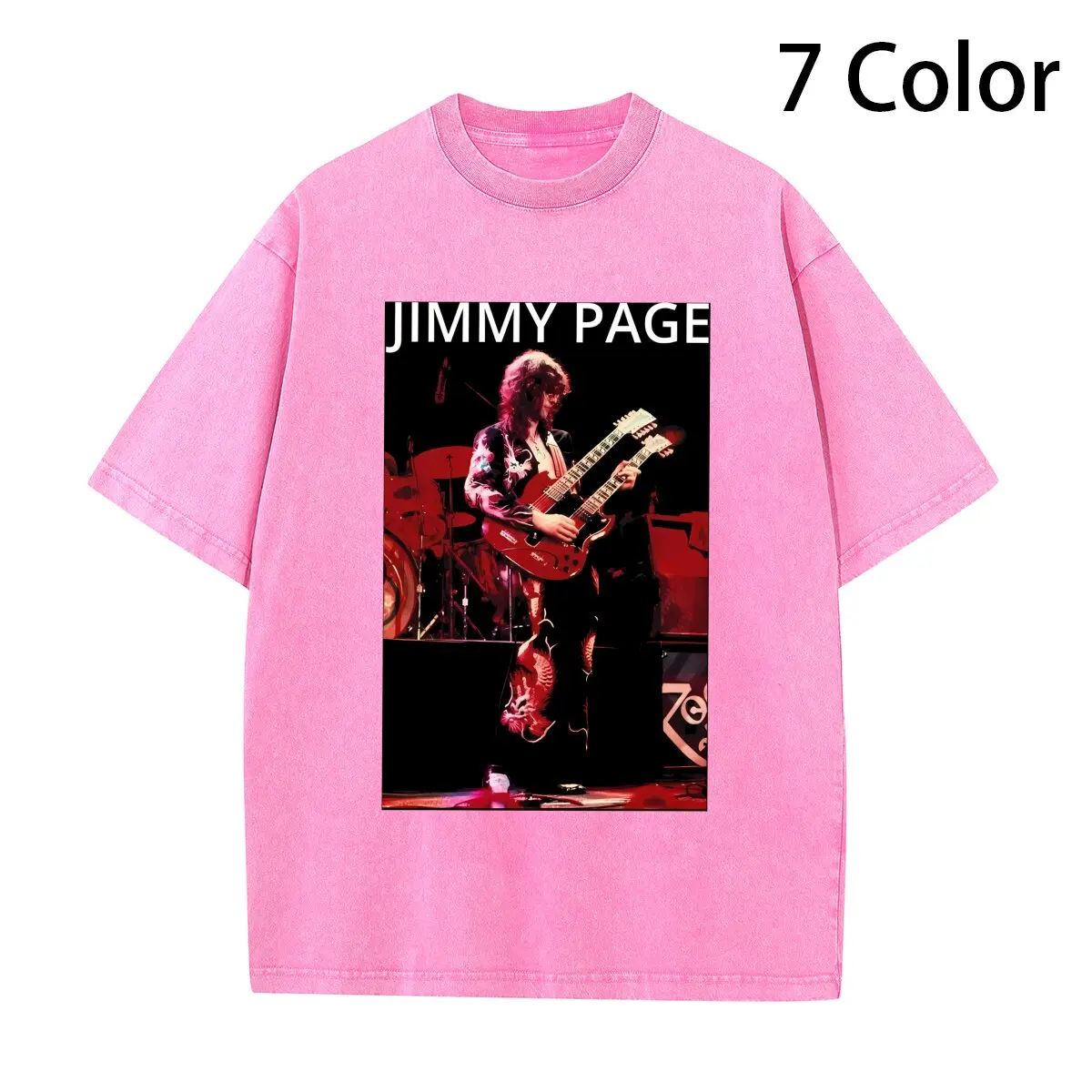 

Новинка, редкий подарок Jimmy Page, семейная Мужская промытая футболка всех размеров 4H1537