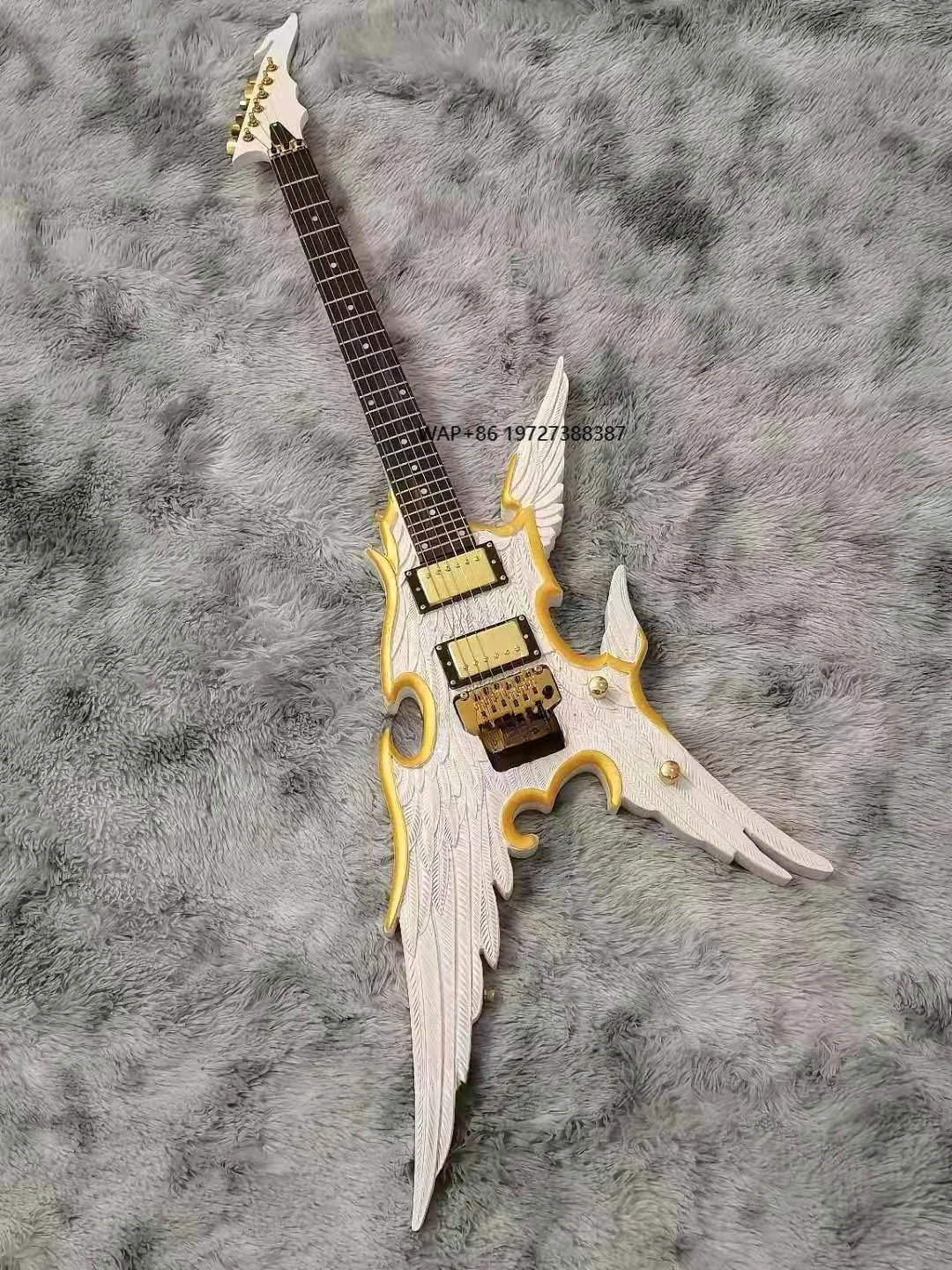 

Электрогитара 6-струнная, резная гитара Angel, белый матовый