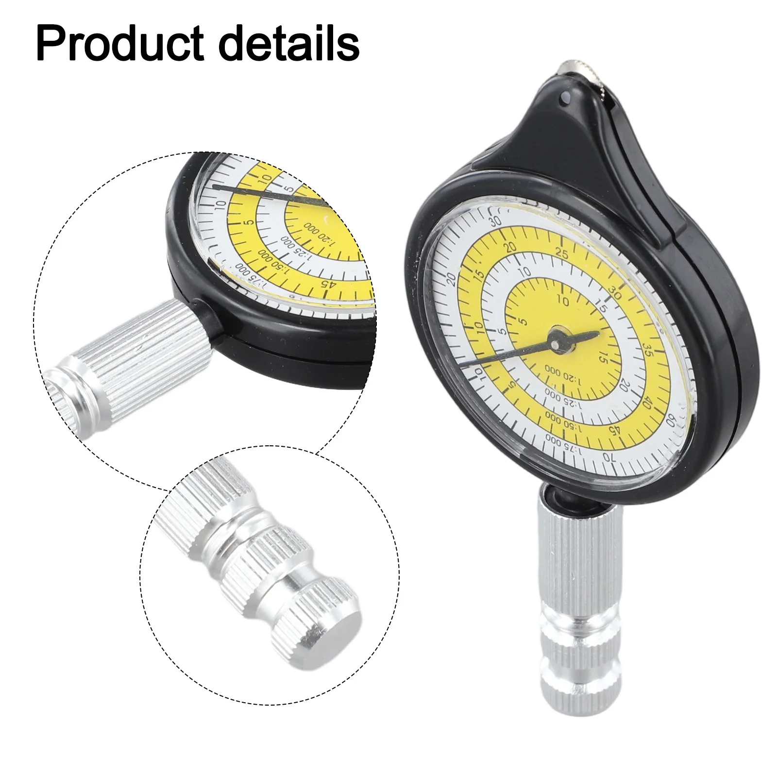 Multifunctional For Map Distance Meter Curve Measuring Instrument Aluminum Alloy Odometer For Road Mileage And Route Planning To