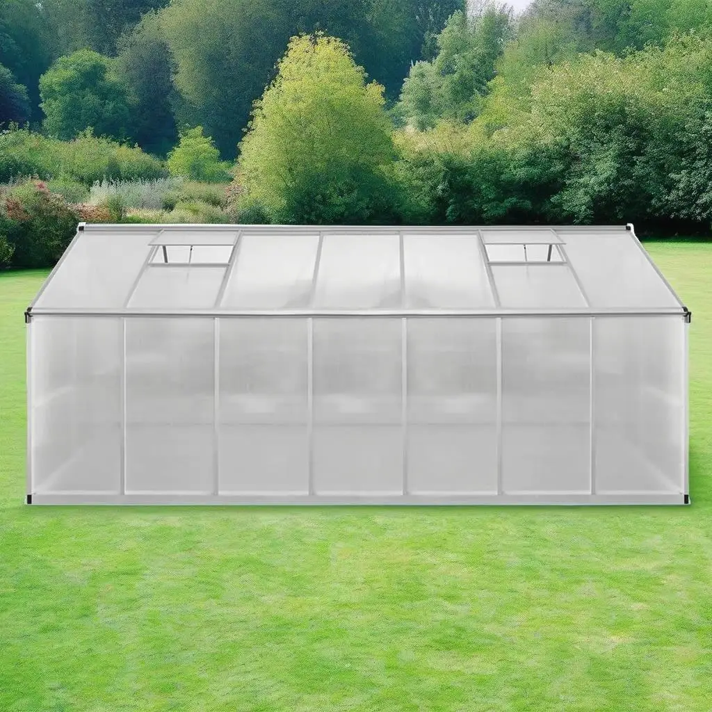 Reinforced Aluminum Greenhouse 113.3 ft - Durable Garden Shelter for Plants & Vegetables