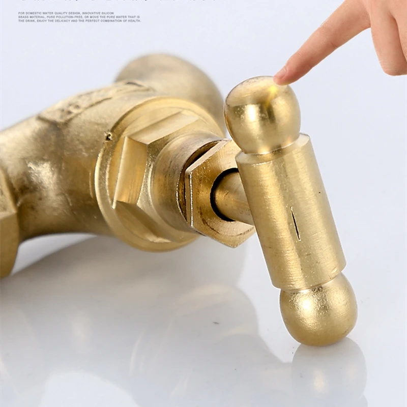 1PC Brass Bibcock Basin Faucet Tap 1/2\' and 3/4\' Outdoor Mop Pool Single Cold Tap