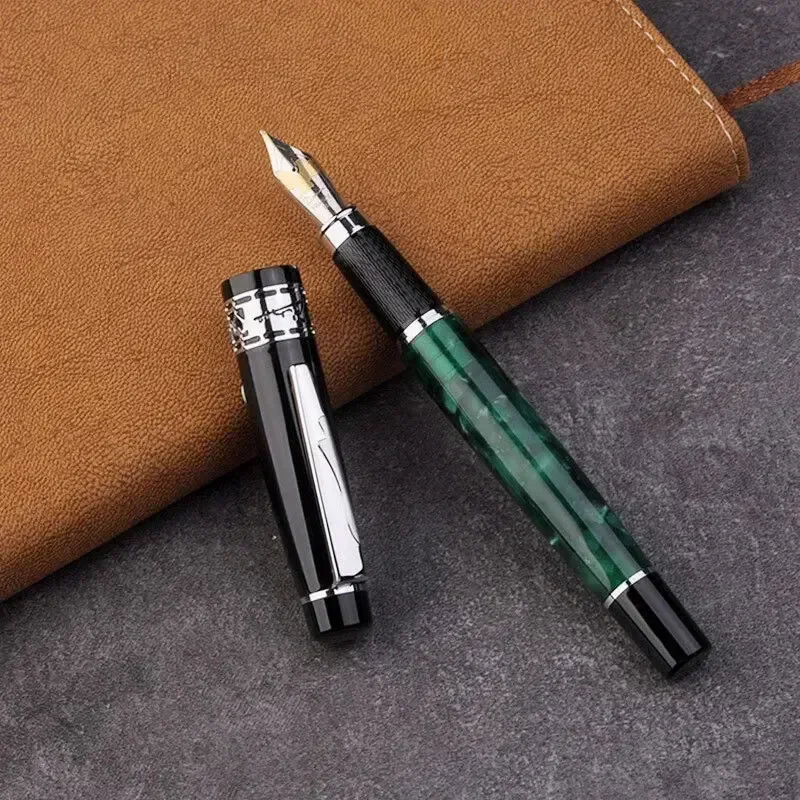 New New pens Picasso red acrylic fountain pen F 0.5mm classic resin pens pocket design portable gold Office pen high-end station