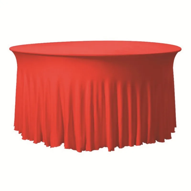 Elastic Table Set Round Skirt Linen TableCloth Creative Jellyfish Table Set Wedding Banquet Decoration Solid Color Table Kit