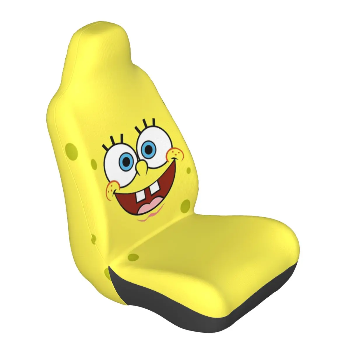 SpongeBobed Cartoon Car Interior Accessory Front Seat Covers for Vehicles Universal Fit Single Seat Cover for Car Suv Van