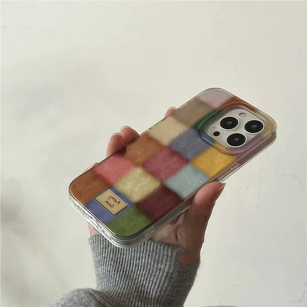 Cute Dopamine Color Block Match for Samsung Galaxy S25 S24 S23 S22 S21 Ultra Plus  A34 A35 A50 A51 A52 A53 A54 A55  Cover - náhled 5