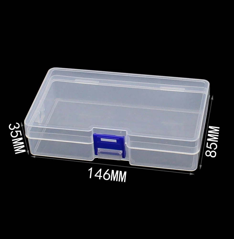 Transparent Plastic Storage Jewelry Box Empty storage box Container For Beads Earring Box For Jewelry Rectangle Case 146*85*35mm